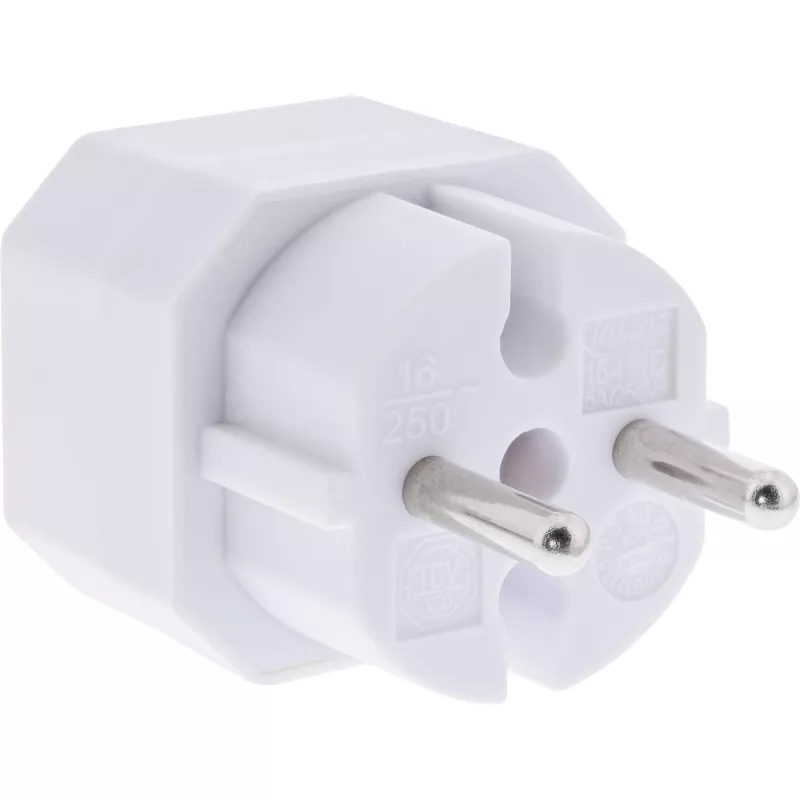Adattatore spina Tipo F Tipo C spina Euro bianco InLine 16471D