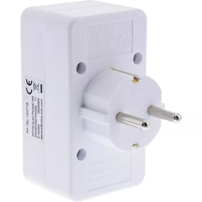Adattatore spina Tipo F InLine 16471B 2x Tipo C + Tipo F bianco