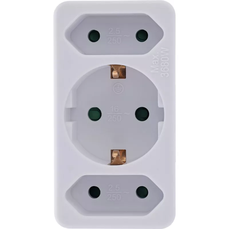 Adattatore spina Tipo F InLine 16471B 2x Tipo C + Tipo F bianco