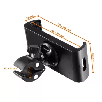 Supporto passivo Durable Tought Clamp XL computer mobile telefono cellulare smartphone tablet UMPC nero