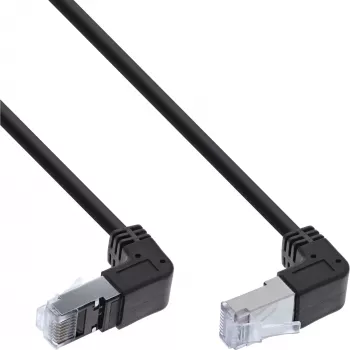 InLine cavo patch angolare alto/basso, S/FTP (PiMf), Cat.6, 250 MHz, PVC rame
