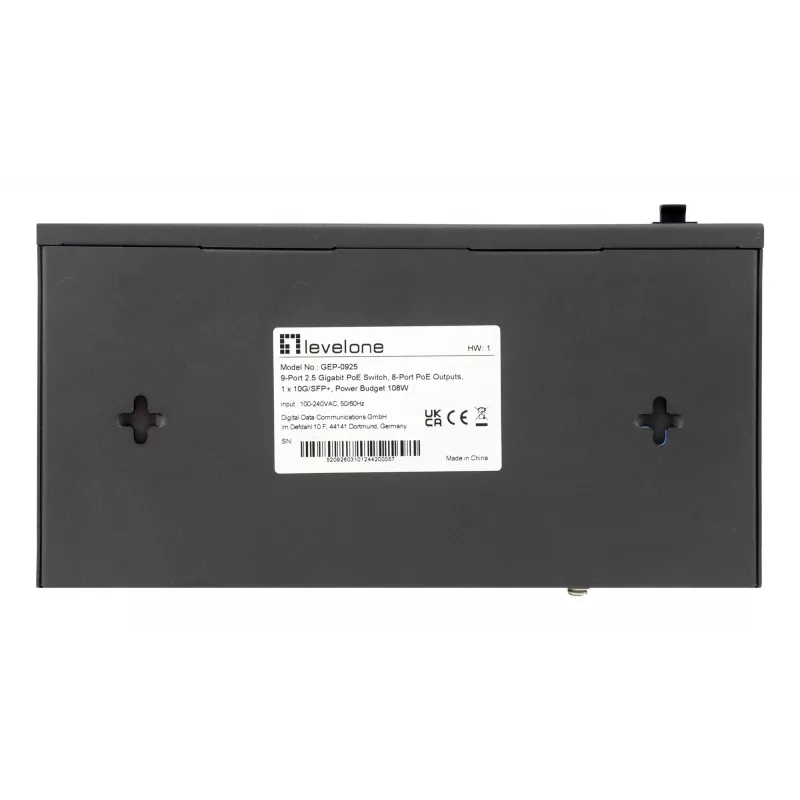 Switch di rete LevelOne GEP-0925 unmanaged 2.5G Ethernet (100/1000/2500) Power over Ethernet (PoE) nero