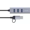 Hub di interfaccia InLine 33380S USB 3.2 Gen 1 (3.1 Gen 1) Type-A + Type-C 5000 Mbit/s grigio