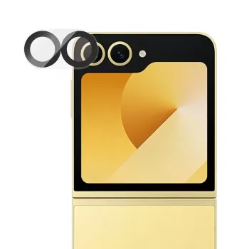 Protezione obiettivo fotocamera PanzerGlass PicturePerfect per Samsung Galaxy Z Flip7 FE — vetro temperato, silicone, trasparente, 1 pezzo