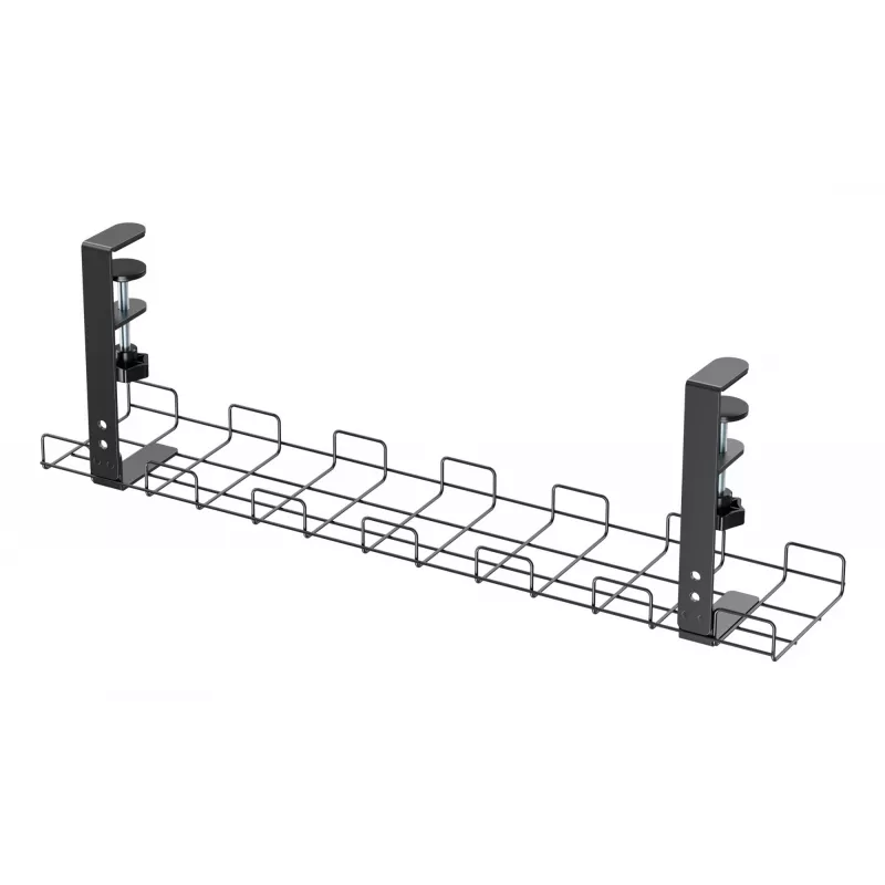 Griglia per gestione cavi 60 cm InLine 23190G per montaggio a tavolo con morsetti a vite, nero