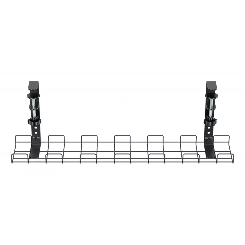 Griglia per gestione cavi 60 cm InLine 23190G per montaggio a tavolo con morsetti a vite, nero