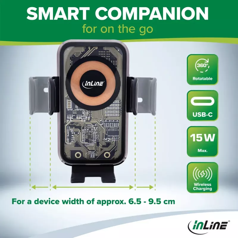 InLine 23156Q supporto passivo supporto cellulare/smartphone nero, multicolore