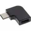 Adattatore USB 3.2 Gen.2 InLine, connettore maschio USB-C / connettore femmina USB-C, ad angolo