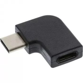 Adattatore USB 3.2 Gen.2 InLine, connettore maschio USB-C / connettore femmina USB-C, ad angolo