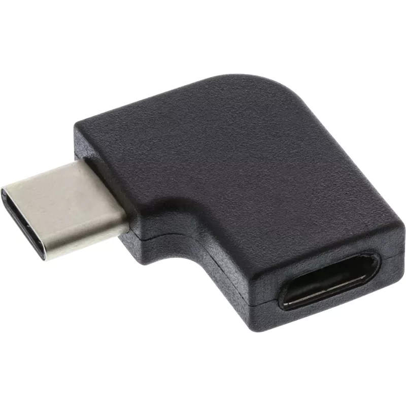 Adattatore USB 3.2 Gen.2 InLine, connettore maschio USB-C / connettore femmina USB-C, ad angolo