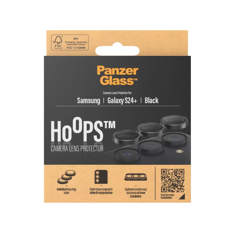 Protezione fotocamera PanzerGlass Hoops Samsung Galaxy S24 Plus nero