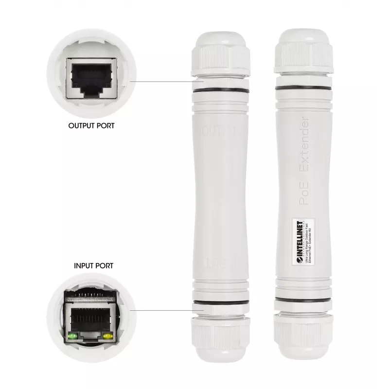 Kit extender Intellinet Ultra Long Range Outdoor Fast Ethernet PoE+ 1000 m 95 W IP67