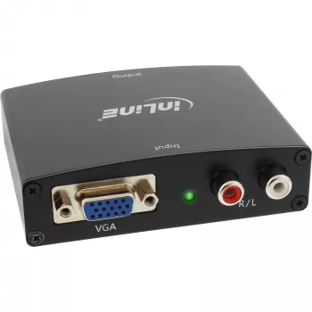 Convertitore InLine VGA + audio a HDMI ingresso VGA e audio RCA uscita HDMI