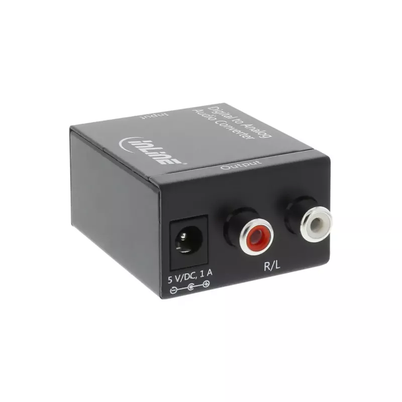 Convertitore audio InLine da digitale ad analogico ingresso Toslink o RCA uscita 2x RCA stereo