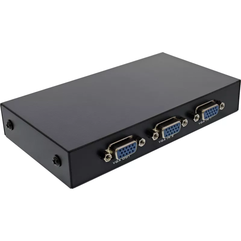 Switch VGA manuale InLine 2 porte 15 pin Sub-D HD 1920 x 1440
