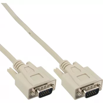 Cavo VGA 15 pin HD maschio/maschio beige 2 m InLine 17712