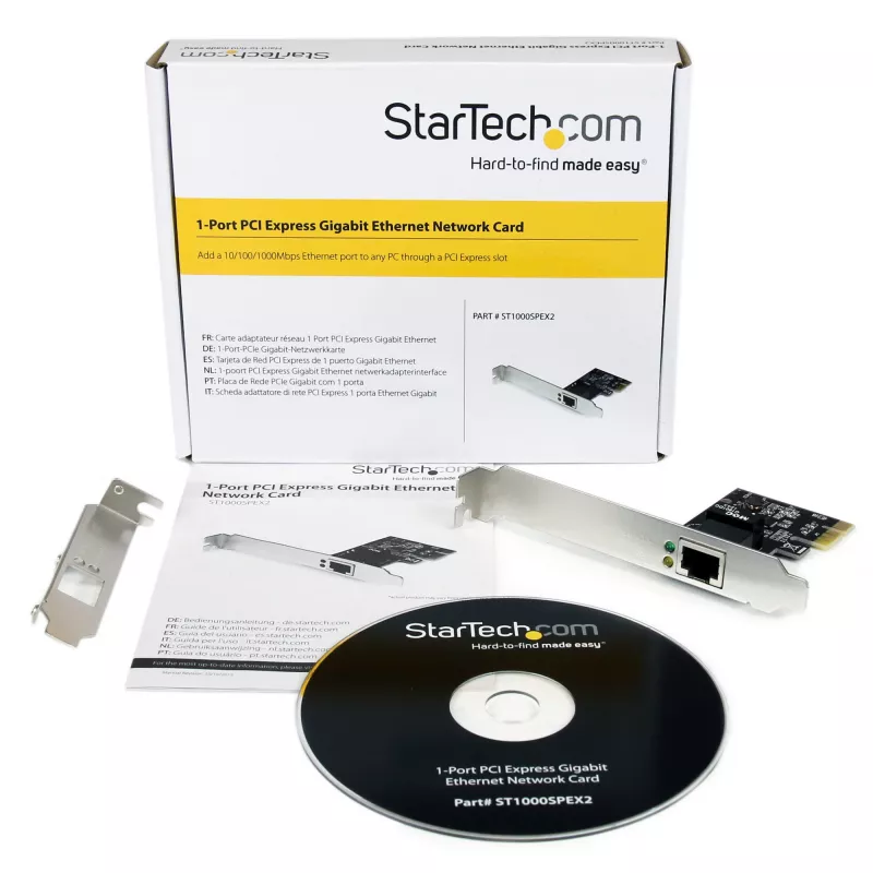 StarTech.com scheda di rete server NIC PCI Express PCIe Gigabit 1 porta - doppio profilo