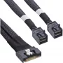 Cavo InLine SAS slim, SFF-8654 8i a 2x SFF-8643, 0,5 m