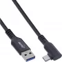 Cavo InLine USB 3.2 Gen.1, connettore USB-C angolare - connettore USB-A per VR, nero, 5 m