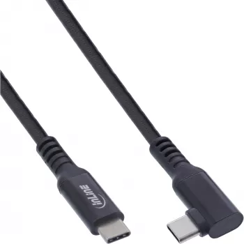 Cavo InLine USB 3.2 Gen.1, connettore USB Type-C maschio/maschio angolare per VR, nero, 5 m