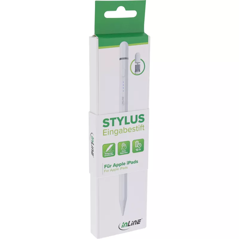 Stilo InLine 55468W bianco 15 g per tablet Apple