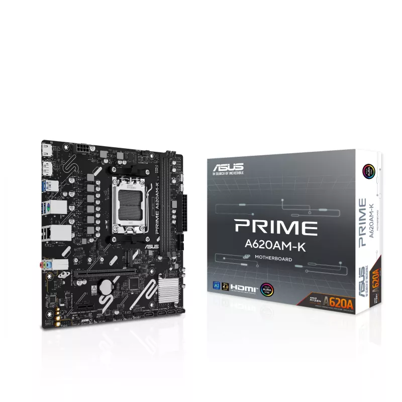 Scheda madre ASUS PRIME A620AM-K Socket AM5 microATX DDR5, 2 DIMM, max 128 GB, chipset A620A