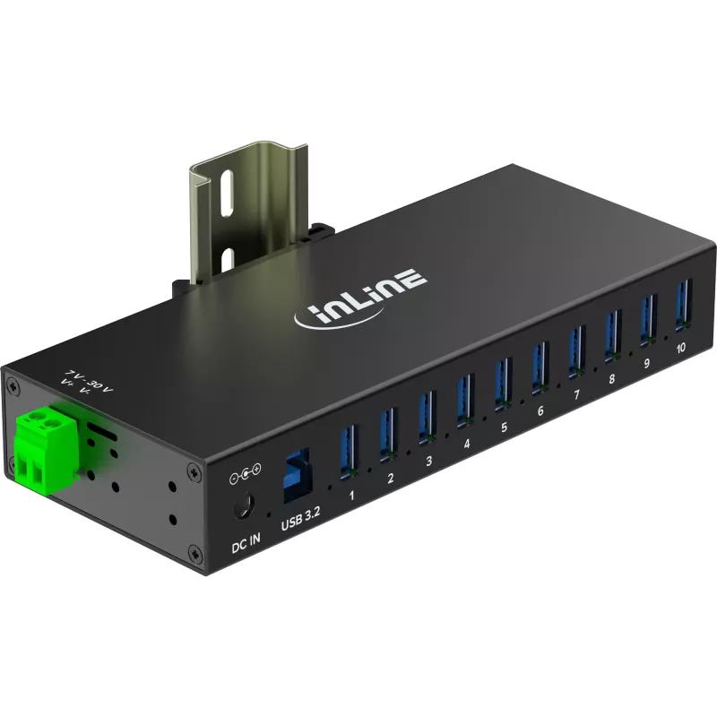Hub di interfaccia InLine 35396C USB 3.2 Gen 1 (3.1 Gen 1) Type-B 5000 Mbit/s nero