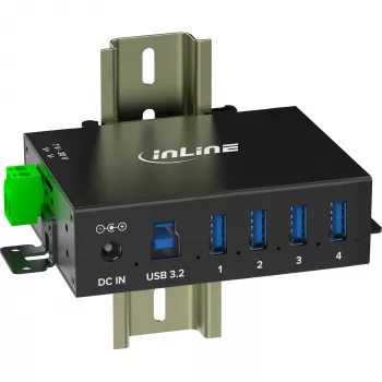 Hub di interfaccia InLine 35396A USB 3.2 Gen 1 (3.1 Gen 1) Type-B 5000 Mbit/s nero
