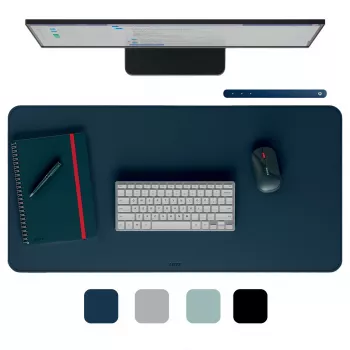 Tappetino da scrivania LEITZ Large Desk Mat, PVC, blu scuro, 400 x 800 x 2 mm