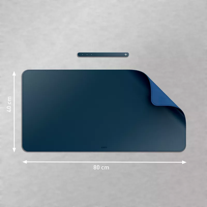Tappetino da scrivania LEITZ Large Desk Mat, PVC, blu scuro, 400 x 800 x 2 mm