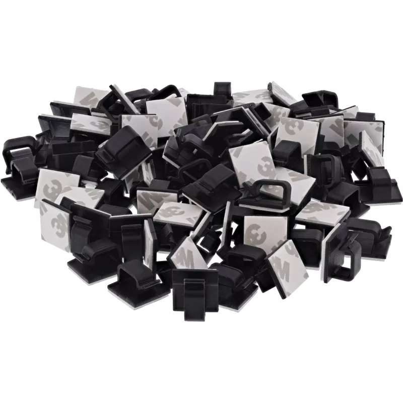 InLine 59971G Organizer per cavi universale ganci per cavi nero 100 pz.