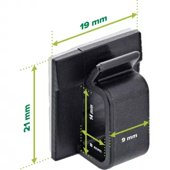 InLine 59971F Gestore cavi universale fermacavi nero 10 pz.