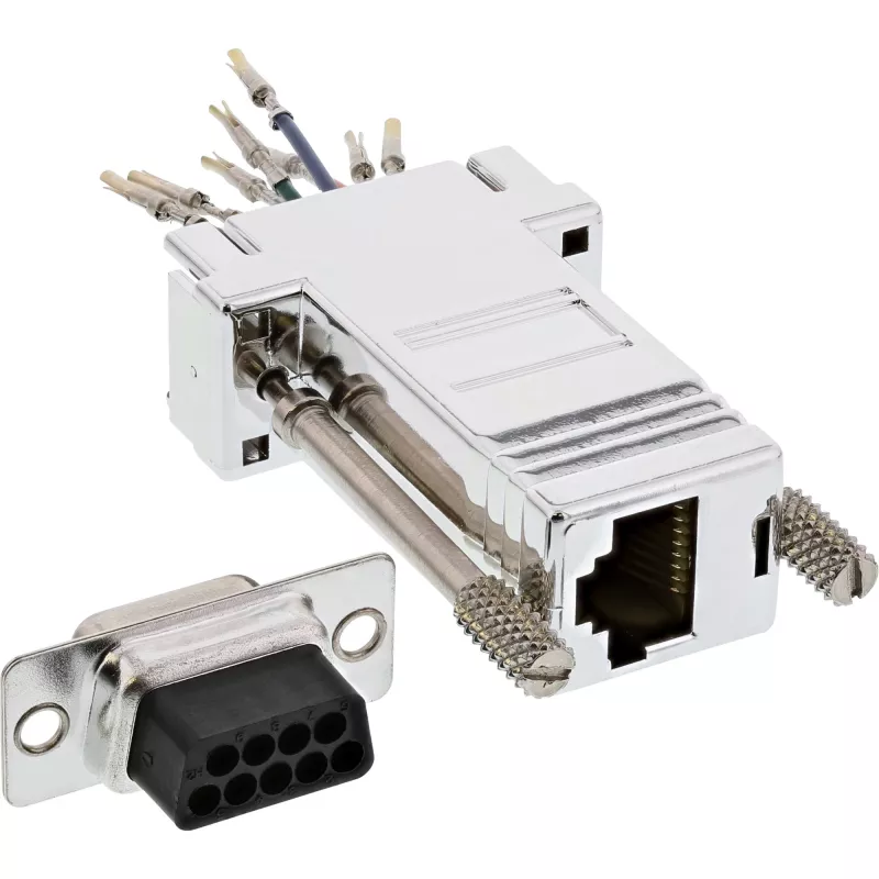 InLine Adattatore DB9 femmina / RJ45 8P8C femmina case metallizzato 68889L
