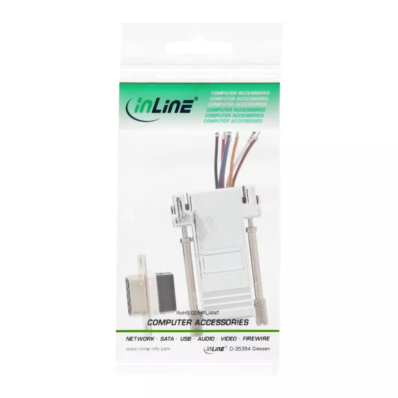 InLine Adattatore DB9 femmina / RJ45 8P8C femmina case metallizzato 68889L