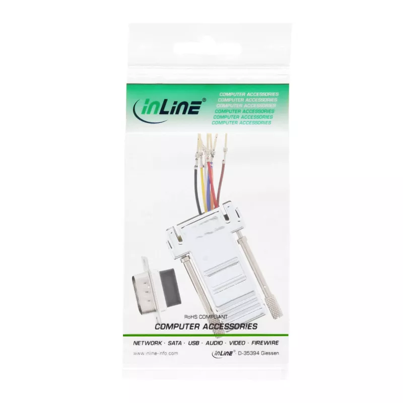 InLine Adattatore 9 pin Sub-D maschio RJ45 femmina metallizzato 68889M