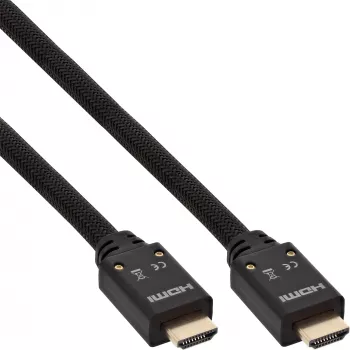 InLine Cavo HDMI attivo, HDMI High Speed con Ethernet, M/M, treccia in nylon, 15m