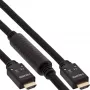 InLine Cavo HDMI attivo, HDMI High Speed con Ethernet, M/M, treccia in nylon, 20 m