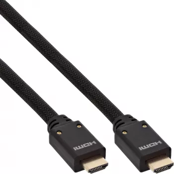 InLine Cavo HDMI attivo, HDMI High Speed con Ethernet, M/M, treccia in nylon, 10m