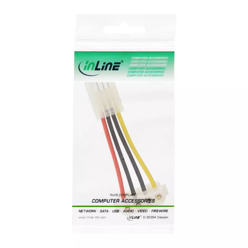 InLine Adattatore di alimentazione interno femmina Floppy / maschio Molex 4 pin 0,06 m