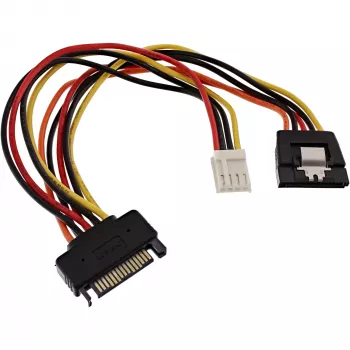 Cavo adattatore alimentazione SATA femmina/maschio + connettore alimentazione Floppy 0,15 m InLine 29691