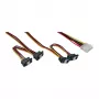 InLine Cavo alimentazione interno a Y 1x Molex / 4x SATA angolare con blocchi 0,40+0,55m