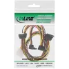 InLine Cavo alimentazione interno a Y 1x Molex / 4x SATA angolare con blocchi 0,40+0,55m