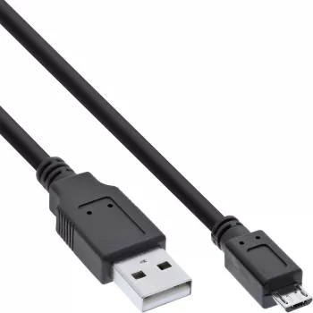 InLine Cavo Micro-USB 2.0, USB Type-A maschio / Micro-B maschio, nero, 2 m