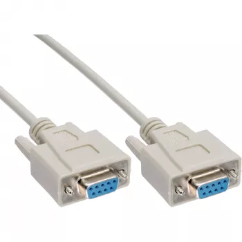 Cavo null modem InLine DB9 connettore femmina / connettore femmina, stampato, 10m