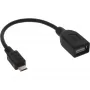 Cavo adattatore Micro-USB OTG InLine, connettore maschio Micro-B su connettore femmina USB-A, 0,1 m