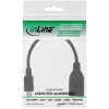 Cavo adattatore Micro-USB OTG InLine, connettore maschio Micro-B su connettore femmina USB-A, 0,1 m