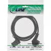 Cavo di alimentazione InLine, CEE 7/7 angolare / 3 poli IEC C13 sinistro angolare, nero, 1m