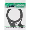 Cavo di alimentazione InLine, CEE 7/7 angolare / 3 poli IEC C13 connettore maschio angolare, 1 m