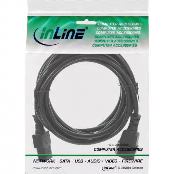 Prolunga per apparecchi C13/C14 InLine 16637 nero 7 m