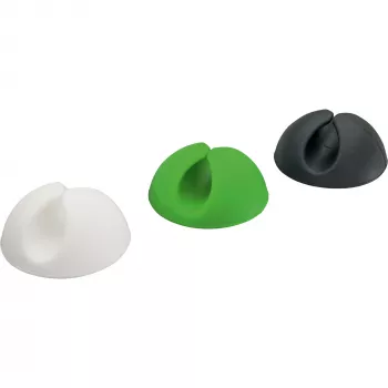 Fermacavi in gomma InLine 6 pz — bianco, verde, nero — clip organizza cavi